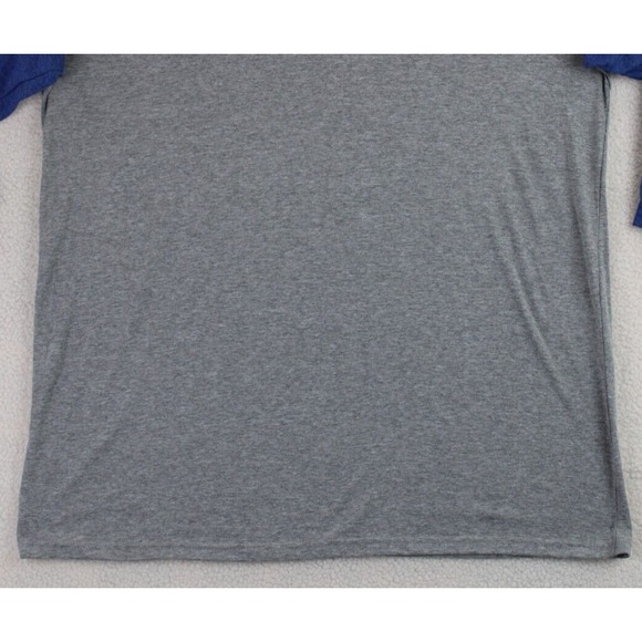 Jezees Blend Chicago Windy City Baseball T-Shirt Mens XL Gray Blue Raglan - Picture 4 of 16